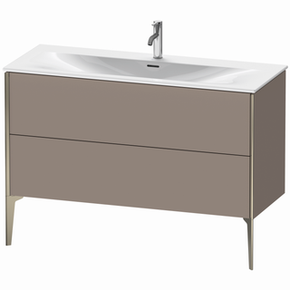 DU WTU bodenst. XViu 591x1210x480mm 2 Ausz.champ. matt/basalt matt ES Nussb