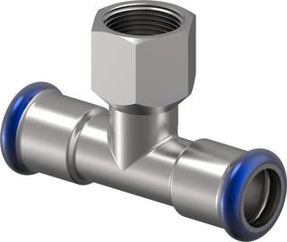 Uponor T-Stück INOX 18xRp 3/4x18mm, Abgang IG, bis 16 bar