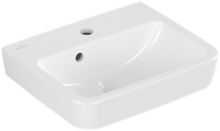 V&B Handwaschbecken O.Novo 45x37cm, eck., m Hahnl., m ÜL, we C-plus