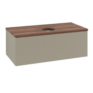 V&B WT-Unterschrank m F-Struktur Antao 100x36x50cm, WBP w. wal, st. Gr m Lac