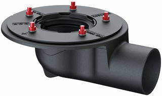 ACO Dachablauf Passavant Spin DN100/0Grad Guss Pressflansch