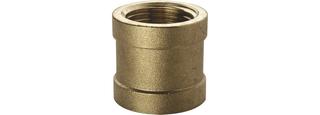 ASW Doppelmuffe 1 1/2", Messing CW617N roh