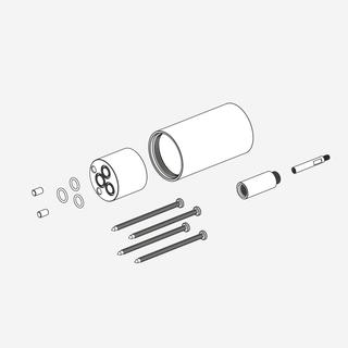Herzbach UP-Verlängerung Logic Plus 30mm, nicht kürzbar, weiß matt
