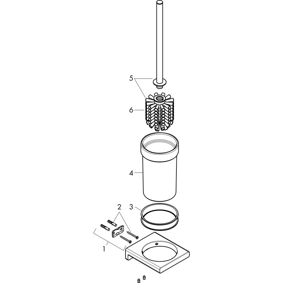 Artikelbild 12 des Artikels „hansgrohe WC-Bürstengarnitur AddStoris Wandmont., Metall, Glas, brushed bronze brushed bronze“