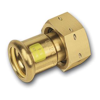 SANHA hal. Verschr. Press Gas 11330JPC 54mm, flachd., Innenpressende, Rotguss