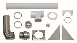 Vaillant Basis-Anschluss-Set d= 80/125mm, konzentrisch, Edelstahl/PP