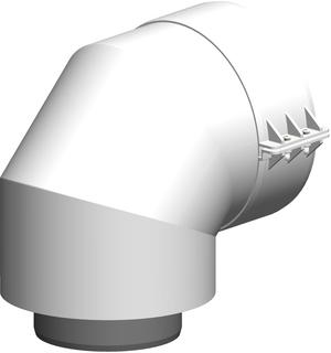 ATEC Bogen PolyTwin 87Gr, DN 110/160, PP, konzentrisch, weiß