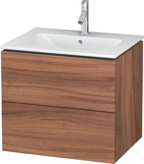 Duravit Waschtisch-Unterschrank L-Cube 62x48,1cm, Nussb Nat, 2 Schub., wandh