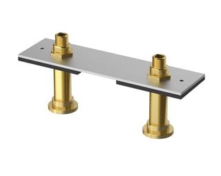 Meibes Doppel-Wandplatte 3/4" AG, 40-120mm, 250x44x3mm, gummiert
