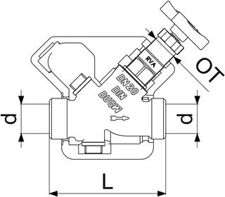 FORMAT Tec Rotguss-KFR-Ventil 1 1/2", AG, nichtsteigend, mit 2 Stopfen