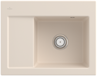 V&B Spüle Subway 45 Compact re, m Abl.garn, Hand., ivory CeramicPlus