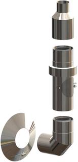 ATEC AW-Basisset PolyClassic +Iron/White DN 60/100, Nutzl 475mm, PP, ES blank