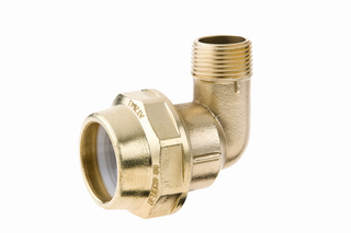 BEULCO PE-Winkelstück 88300 2 AGx75mm, 90G, Messing, ohne Stützrohr