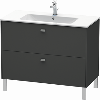 Duravit Waschtisch-Unterschrank Brioso 102x47,9cm, chr/Grap ma, 2 Ausz., steh.