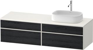 Duravit Waschtisch-Unterschrank Zencha 160x55cm, B re, Ei sw/we matt, Ei beids.