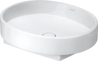 Duravit Aufsatz-Waschtisch Balcoon 55x45cm, o. Hahnl., ÜL, weiß Hochglanz