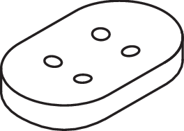 HEWI Seifenschale 113 x 15 x 68 mm, für Halter