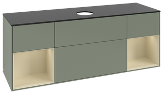 V&B WT-Unterschrank Wandbel. Finion 160cm, Pl b m, Rg si G m Lac, Oli. m Lac