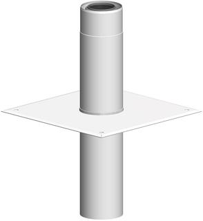 ATEC Aufsatzplatte DN 60/100, 330x330mm, PP, Edelstahl weiß