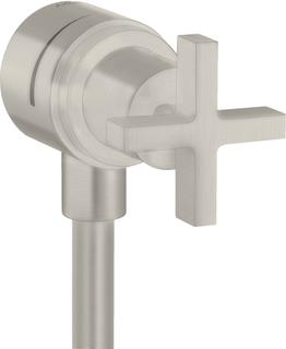 hansgrohe Absp.ventil Axor Citterio Stop m Rückflussverh., Kreuz, Edelstahl-Optik