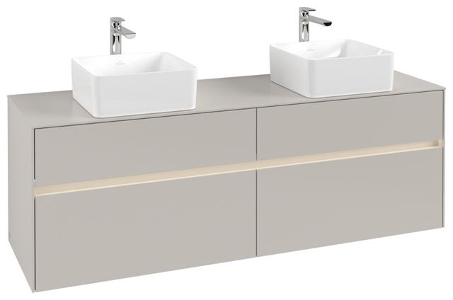 Artikelbild 2 des Artikels „V&B Waschtischunterschrank Collaro 160x54,8x50cm, f 2 WT, m LED, soft Gr soft grey“