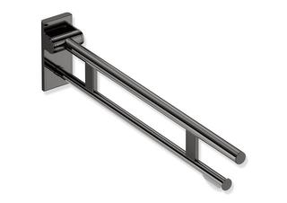 HEWI Stützklappgriff System 900 PVD Duo WC-Papierhal., 862mm, SW-chrom glänzend