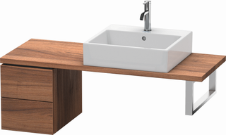 Duravit Unterschrank Compact L-Cube 32x47,7cm, Nussb Nat, f Kons, 2 Schubk.