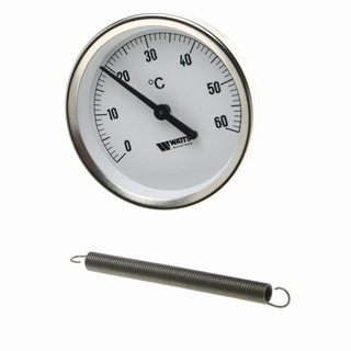 Watts Bimetall-Anliegethermometer F+R810 80/60 0-60 GradC, 80mm, axial