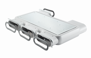 Zehnder Verteiler flat 51 4-fach, mit O-Ringen und Fixierschieber