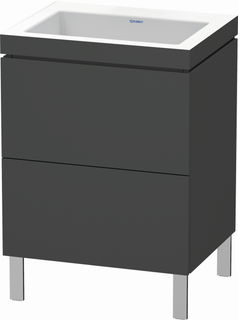 DU WTU L-Cube m. Vero Air 698x600x480mm o.HL, 2 Auszüge, Graphit Matt ES Ahorn