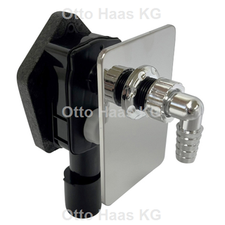 HAAS PE-Unterputz-Geräte-Siphon DN 40/50, m Schallschutzplatte, schwarz