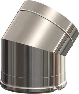 ATEC Bogen PolyClassic +Iron/White 45Grad, DN 250/315, PP, Edelstahl blank