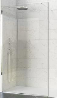Kinedo KINEQUARTZ Solo 120 Walk-In Chrom H200 CC-Klarglas Wandstrebe teilgerahmt