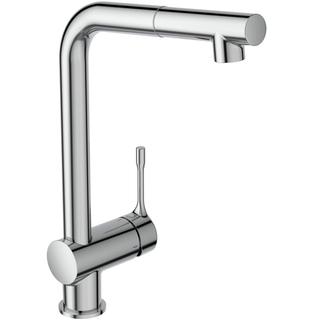 IS Spültisch-Einhebelmischer CeraLook A 207mm, hoh. Ausl., 1-Fkt-Handbrause