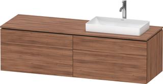 DU Konsolen-WTU wh L-Cube 550x1600x482mm Nussb Natur 2 AZ 2 Schubk. ES Ah re