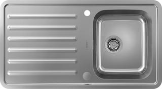 hansgrohe Einbauspüle S4113-F340 340/400 895x485mm, m Tropffl, aut ALG, ES