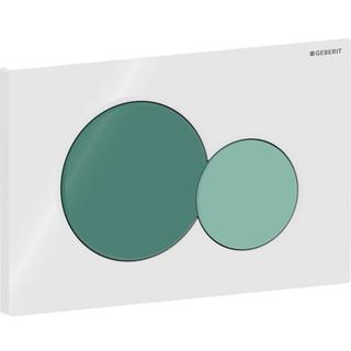 Geberit Betätigungsplatte Sigma01 Round Pl w, Ta. waldgr./hellgr., f 2-Mg, KS