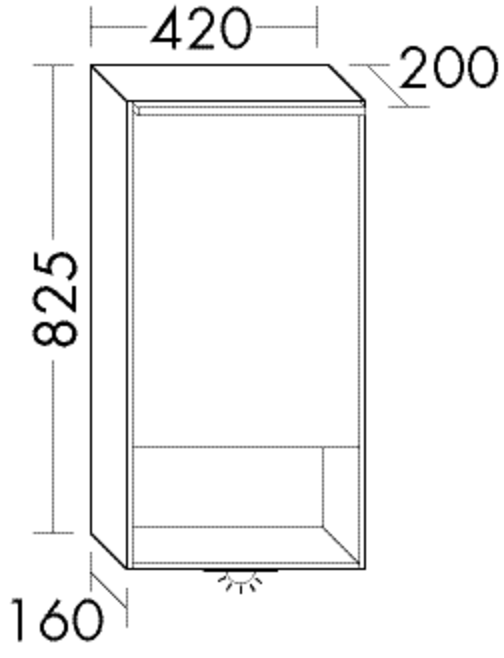Artikelbild 1 des Artikels „Burgbad Spiegelschrank Moto 82x82,5x20cm, m horiz. LED-Beltg., Mel. Melamin“