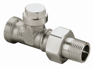 Heimeier Rücklaufverschraubung Regulux R 1/2, DN 15, DG, m AG G 3/4, Rotguss