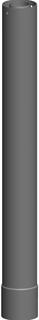 ATEC Verlängerung DN 60/100, schwarz 955mm