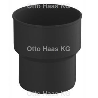 HAAS PP- Anschlussstück für Sitech+, Sielent PP an Gussrohr DN 100, schwarz