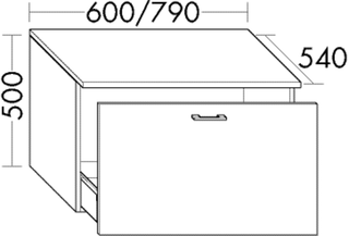 BB Unterschrank (SFPO079) Flex, 540x790x500, PG2