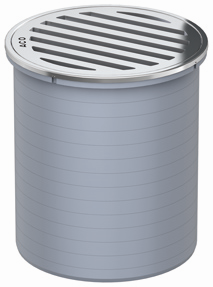 ACO Aufsatzstück Easyflow d= 136mm, Kunstoff, Edelstahlrahmen