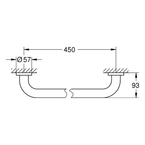 Artikelbild 3 des Artikels „GROHE Wannengriff Essentials 50,7cm, chrom, verdeckte Befestigung 50,7 cm | chrom“