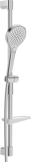 Hansa Duschsystem HANSAVIVA Wandst.-Brau., Wd Schl 125cm, St. geb.