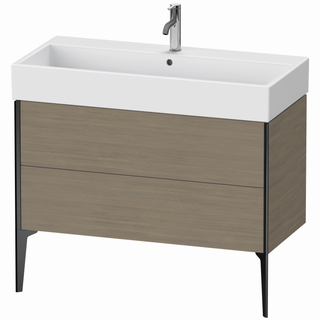 Duravit Waschtisch-Unterschrank XViu 98,4x45,4x49,3cm, Ei ter, 2 Ausz., sw m