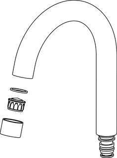 IS Rohrauslauf R145mm komplett Chrom