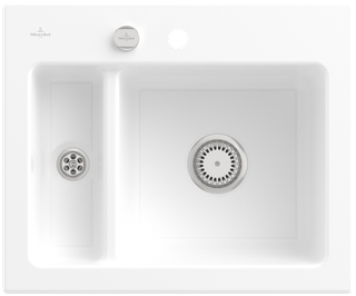 V&B Spüle Subway 60 XM m Abl.garn, Exzenter, we alp CeramicPlus