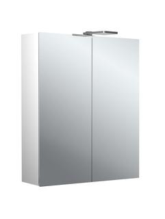 EMCO AP-Lichtspiegelschrank pure 2 Style 600x721mm, m LED-Leuchte, 2-trg., Alu