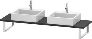 Duravit Konsole Cpmpact L-Cube 80-200x48cm, 2 A., Stär 3cm, graph matt